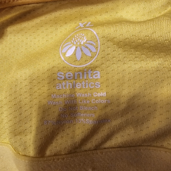 Senita Athletics Yellow Ava Crop Bra Tank Size XL - Picture 2 of 3